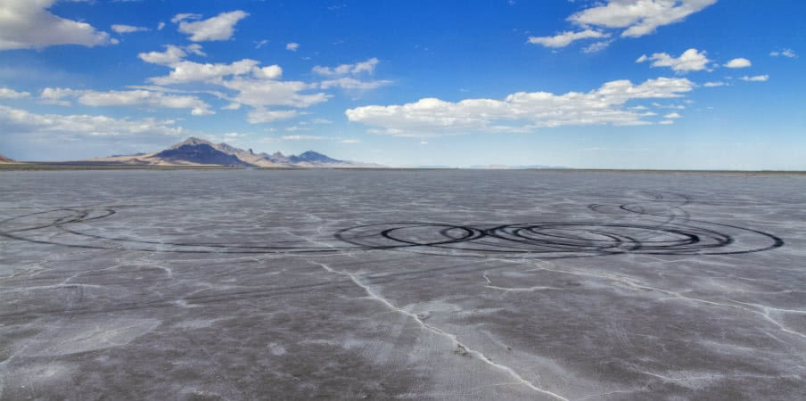 panoramic view at the bonneville salt flats, utah panoramic view at the bonneville salt flats, utah